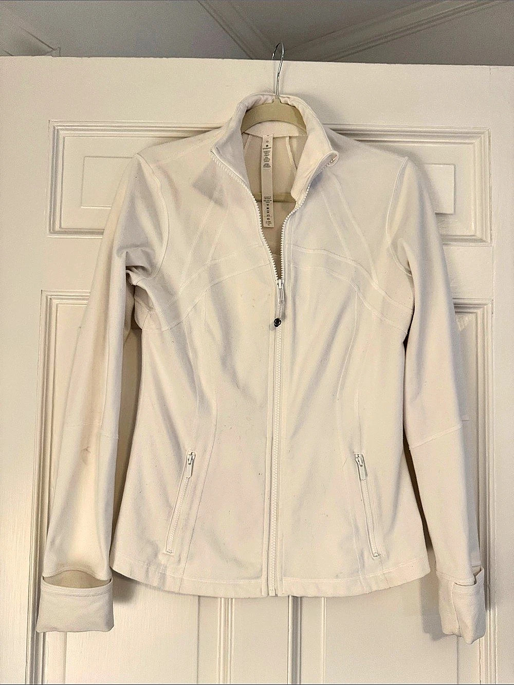 lululemon Define Jacket White Full-Zip Jacket Size 10